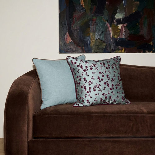 Blu Satin Cushion Cover