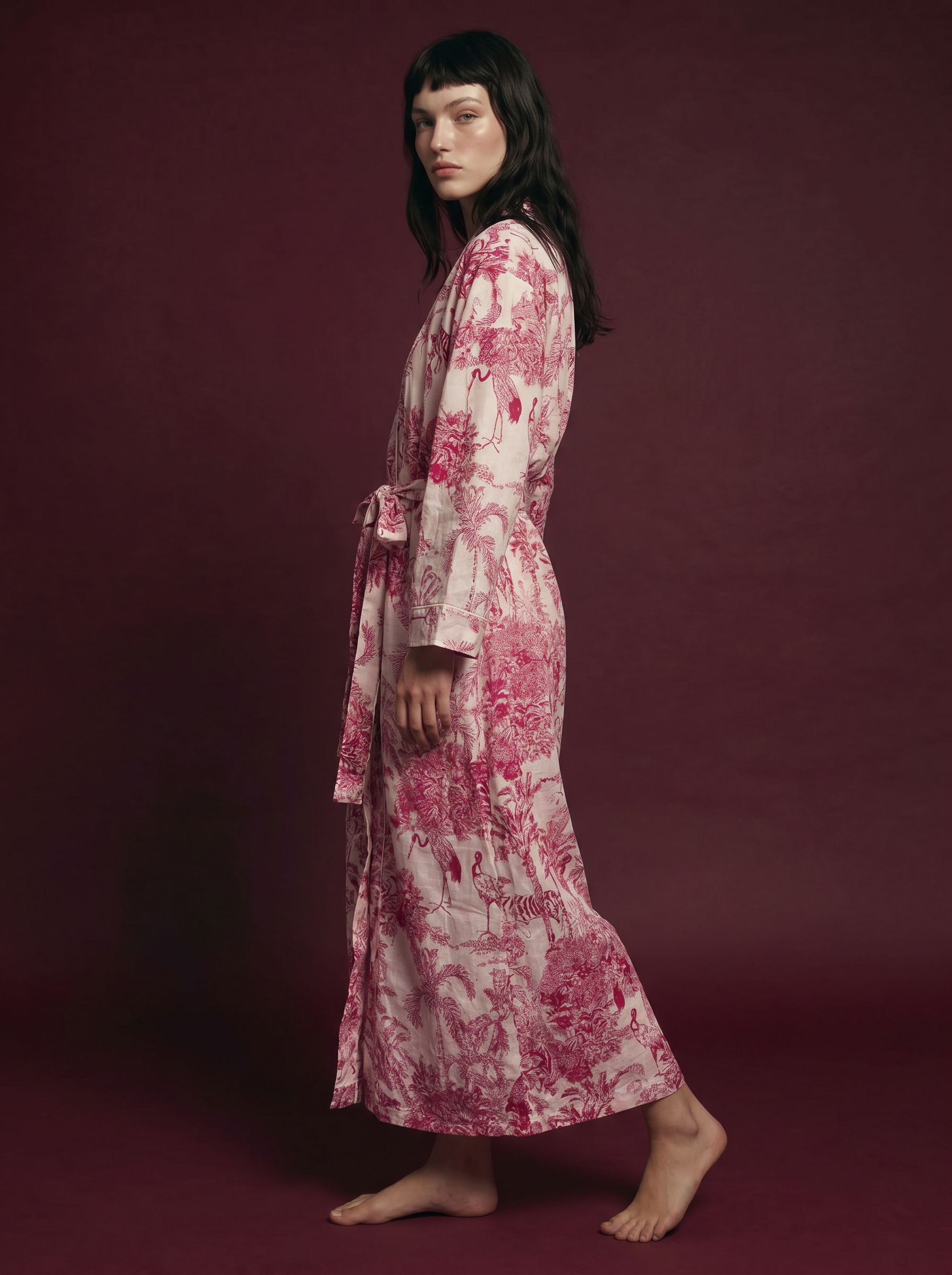 Pink Flamingo Kimono