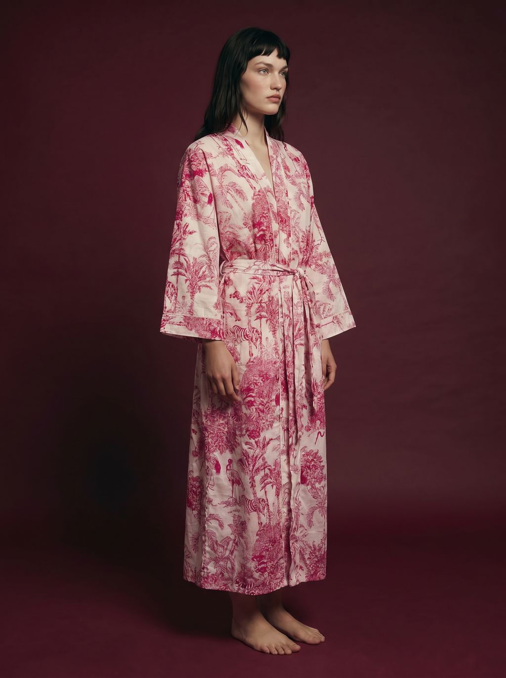 Pink Flamingo Kimono