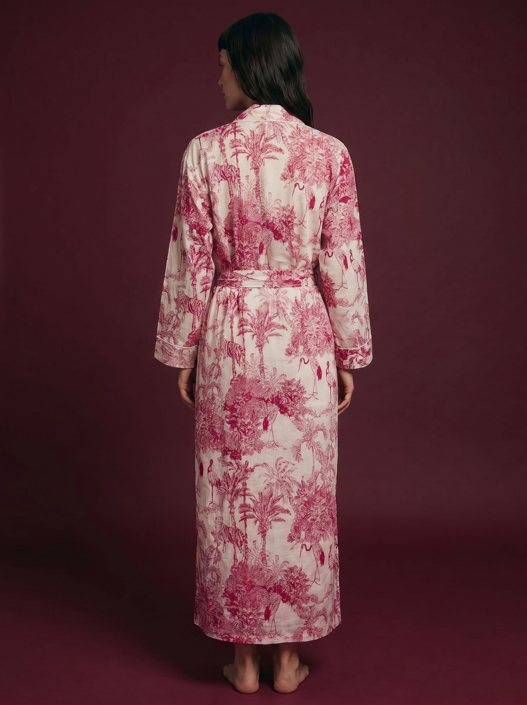 Pink Flamingo Kimono