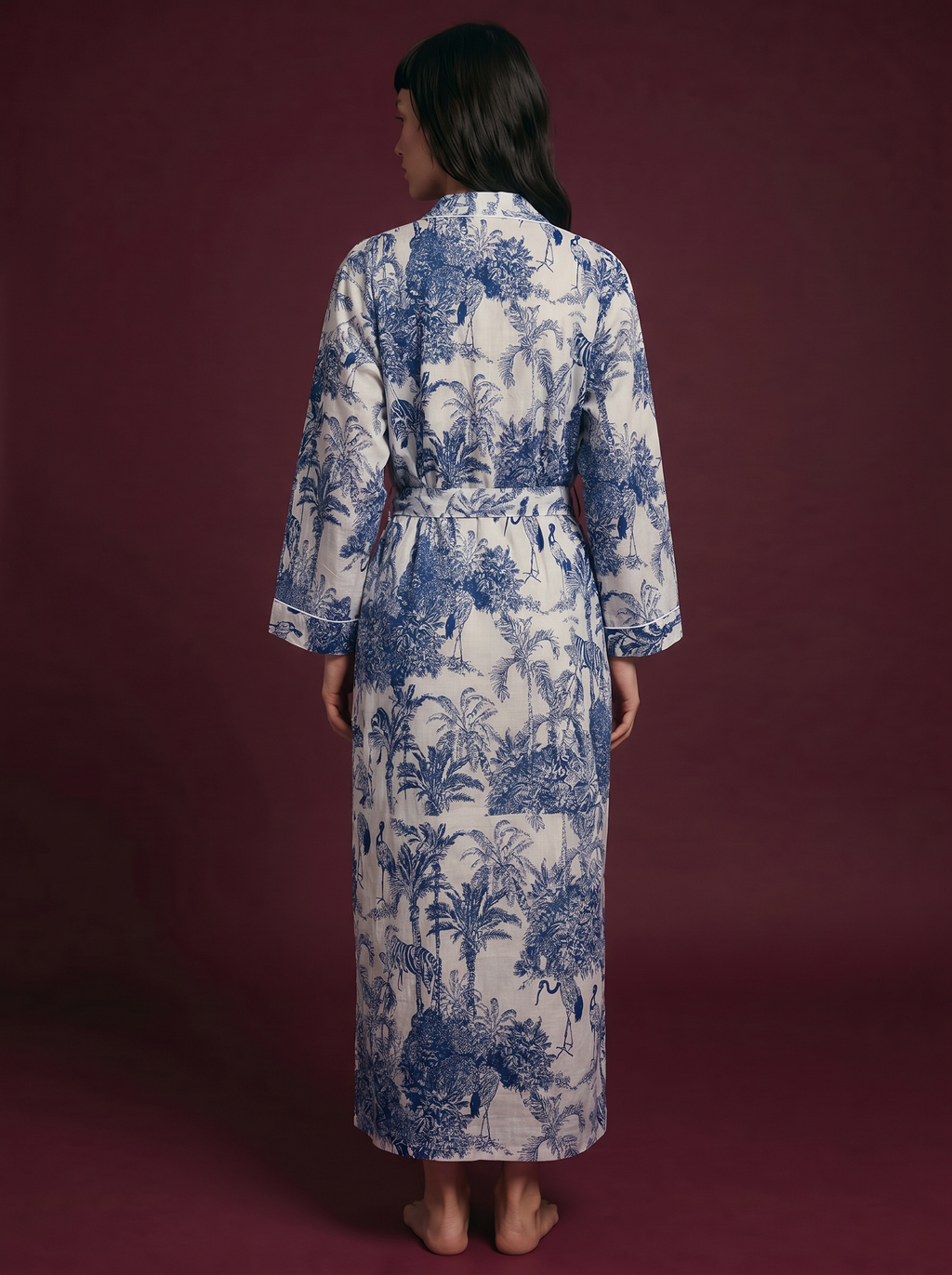 Indigo Flamingo Kimono