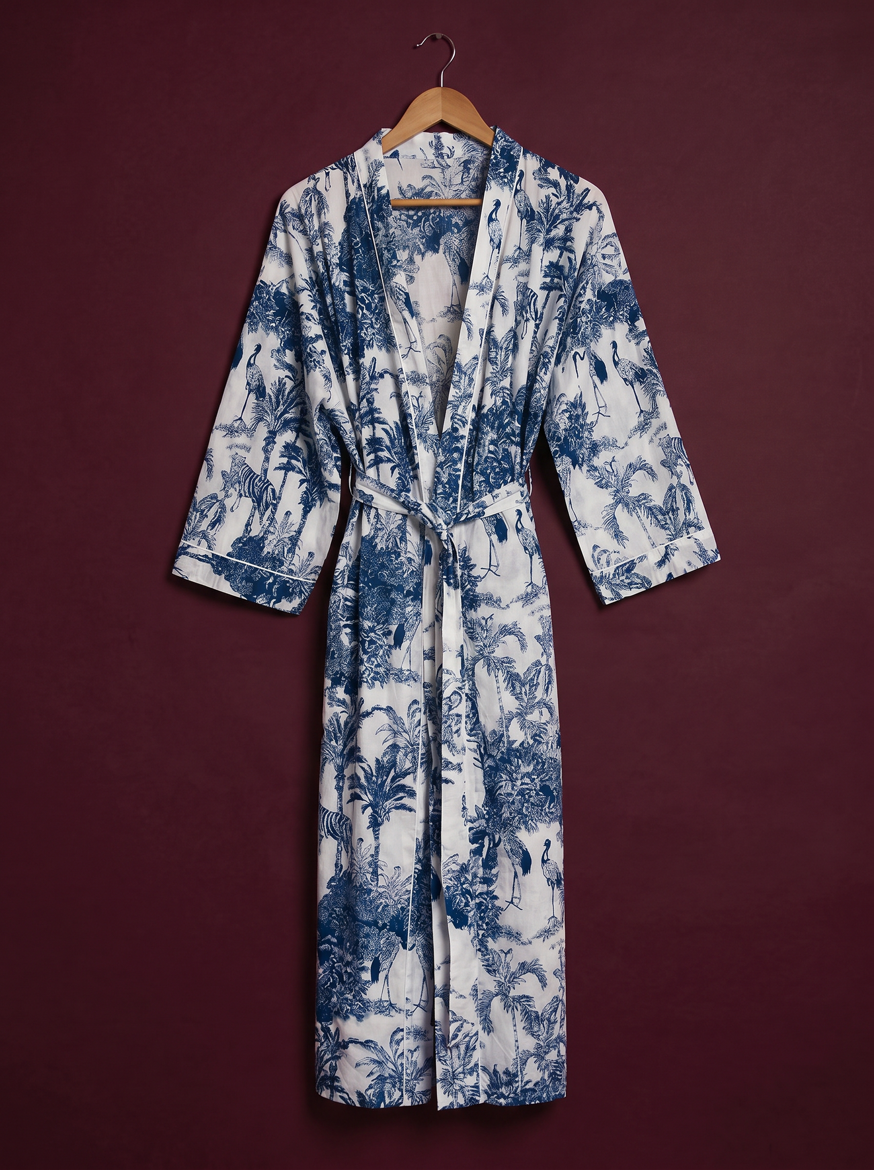 Indigo Flamingo Kimono